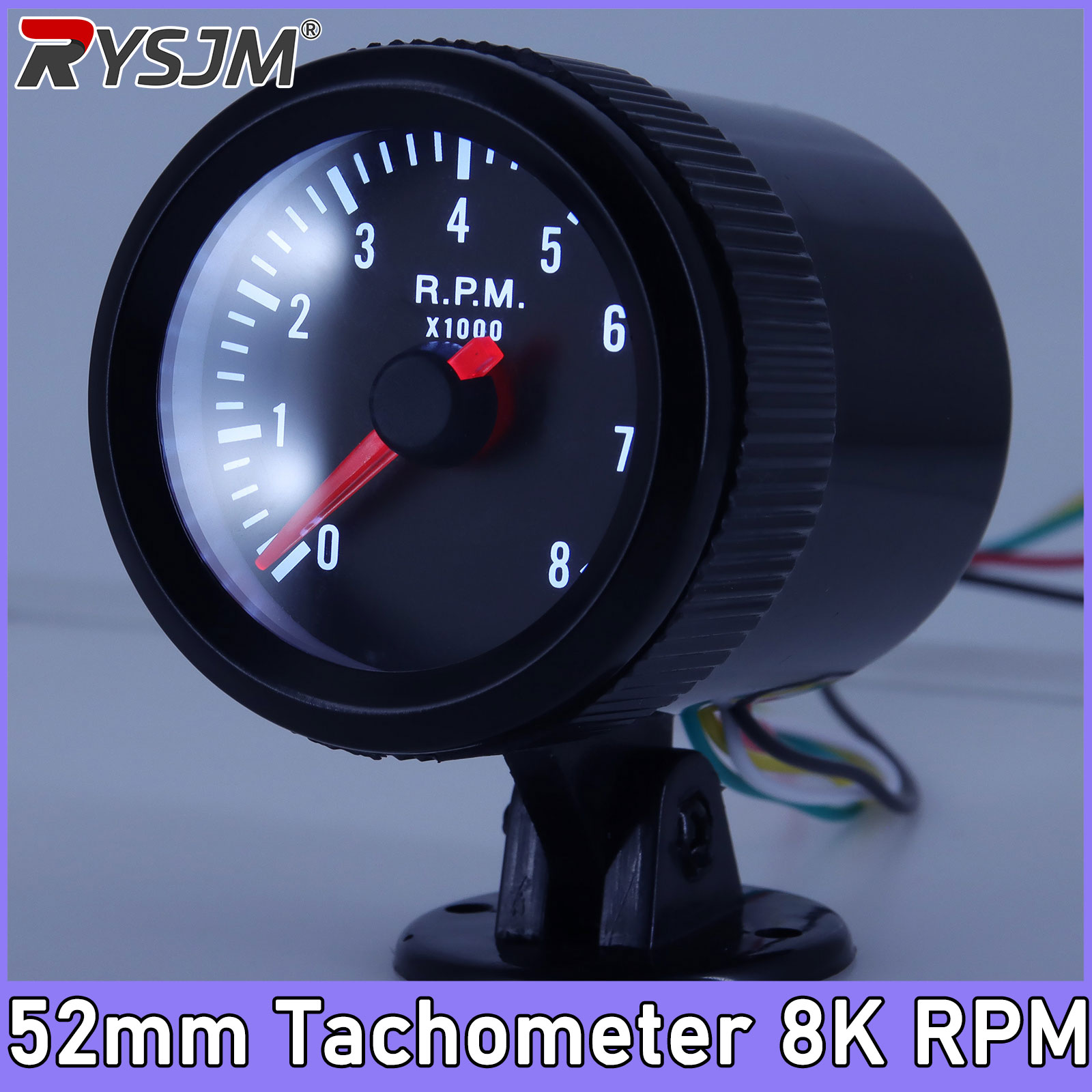 Analog Meter Gauge - 2 Zoll 52mm Drehzahlmesser Auto-Tachometer RPM-Anzeige