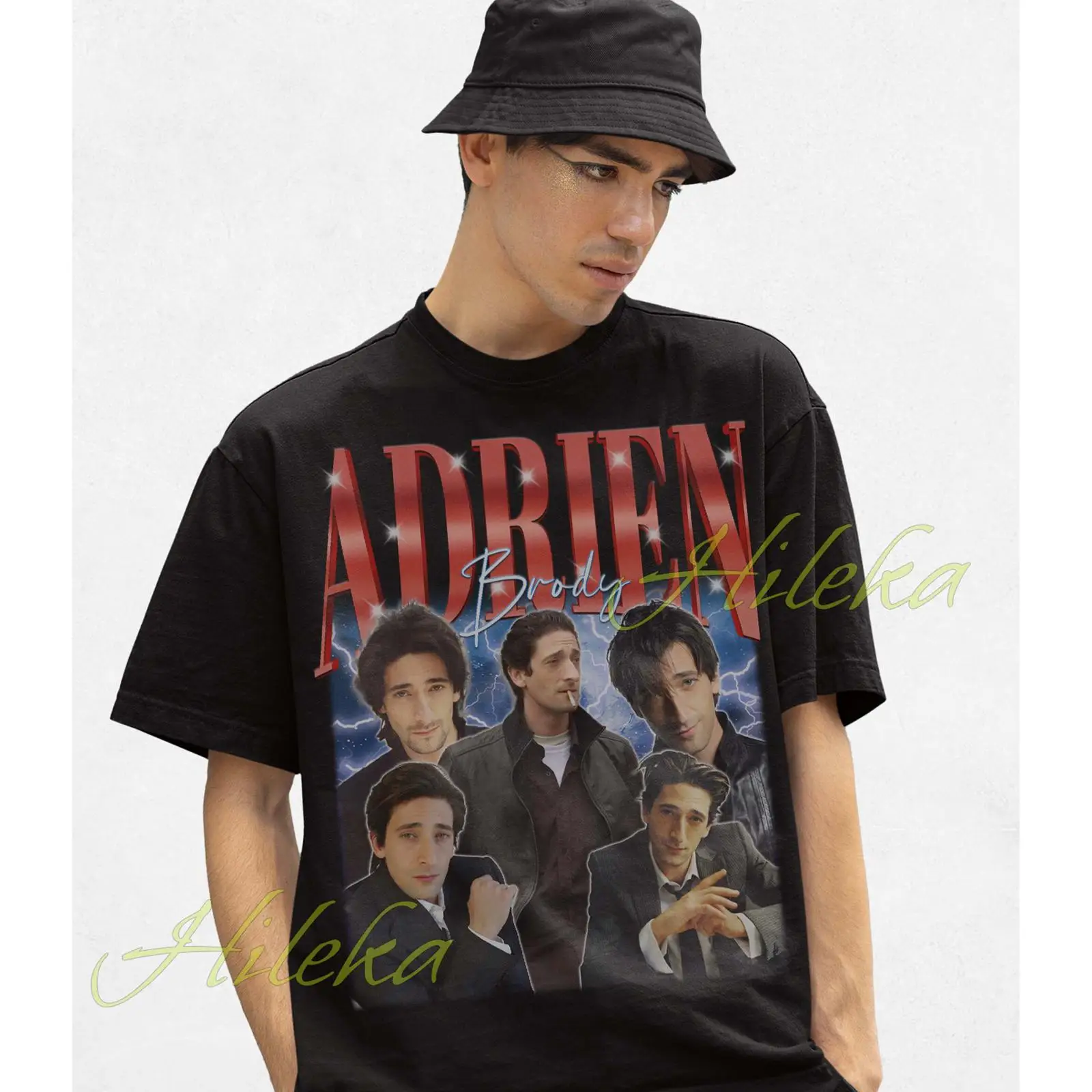 Collectible Vintage T Shirts - Vintage Adrien Brody Bootleg T-Shirt Retro