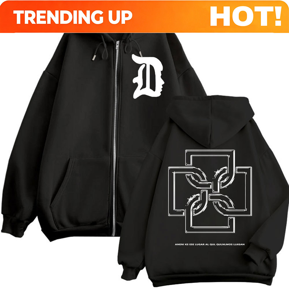 Vintage Zip Hoodie - Personalisierter Rapper Duki Logo Grafik Zipper