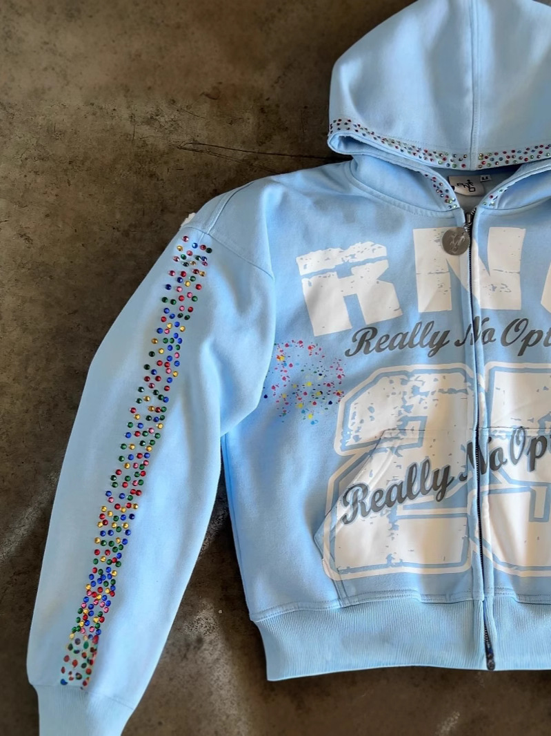 Vintage Zip Hoodie - Herbst Vintage neuer Stil Hot Brick