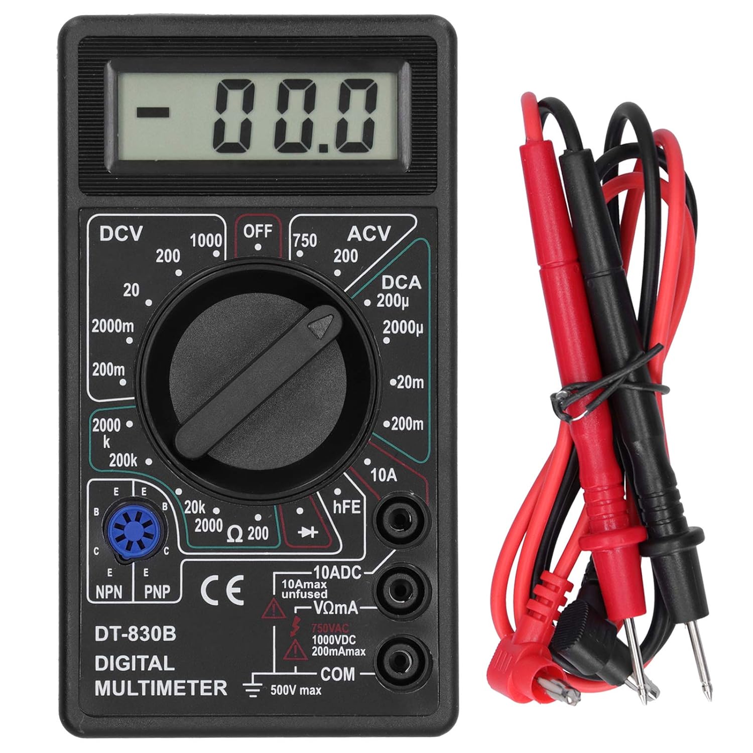 Analog Meter Gauge - Digitaler Multimeter-Tester, DT830B elektrisches Voltmeter, Amperemeter,