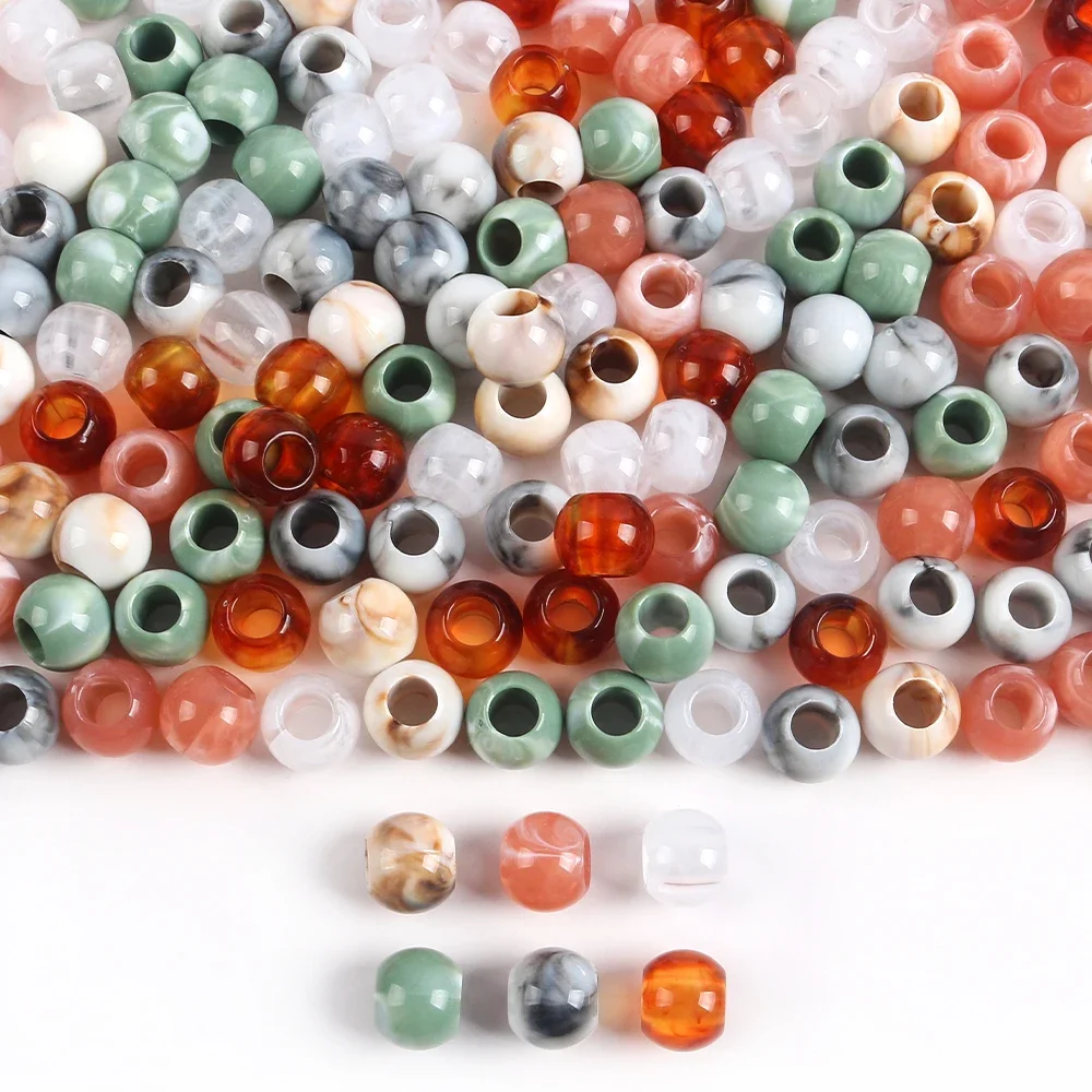 Vintage Collectible Marbles - 20 Stück große 12 mm Loch-Marmor-Musterperlen,