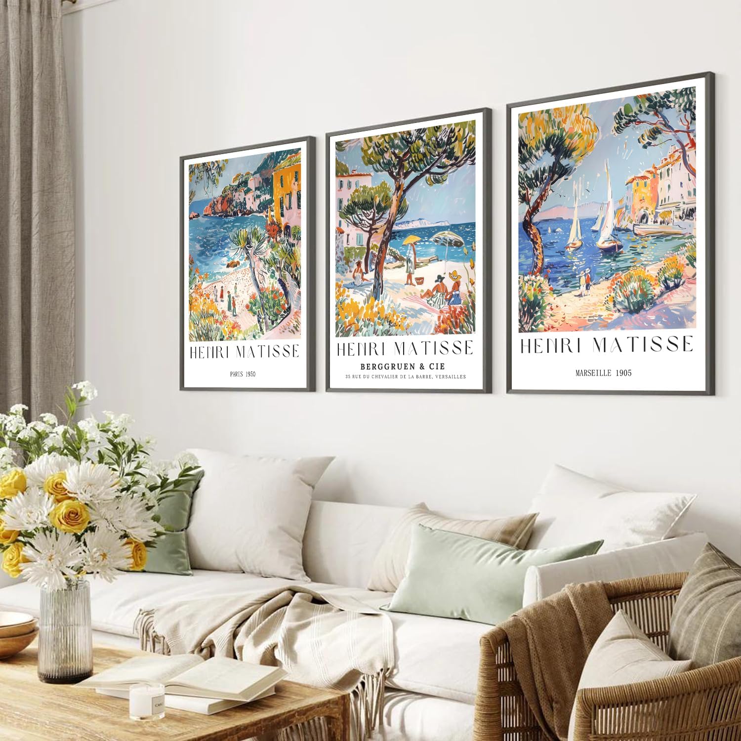 Vintage Collectible Posters - 3-teiliges Set Vintage Strand-Reise Wandkunst-Kollektion 3