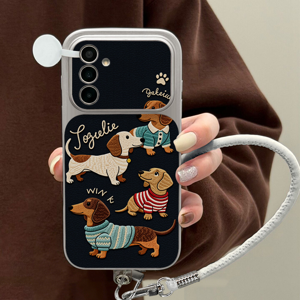 Cartoon Dackel Handyhülle für  – Camera Leather Case Bewertung und Preis