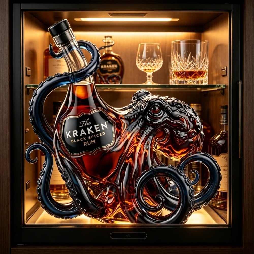 Vintage Kraken Oktopus Rumflas – Vintage Collectible Posters Bewertung und Preis