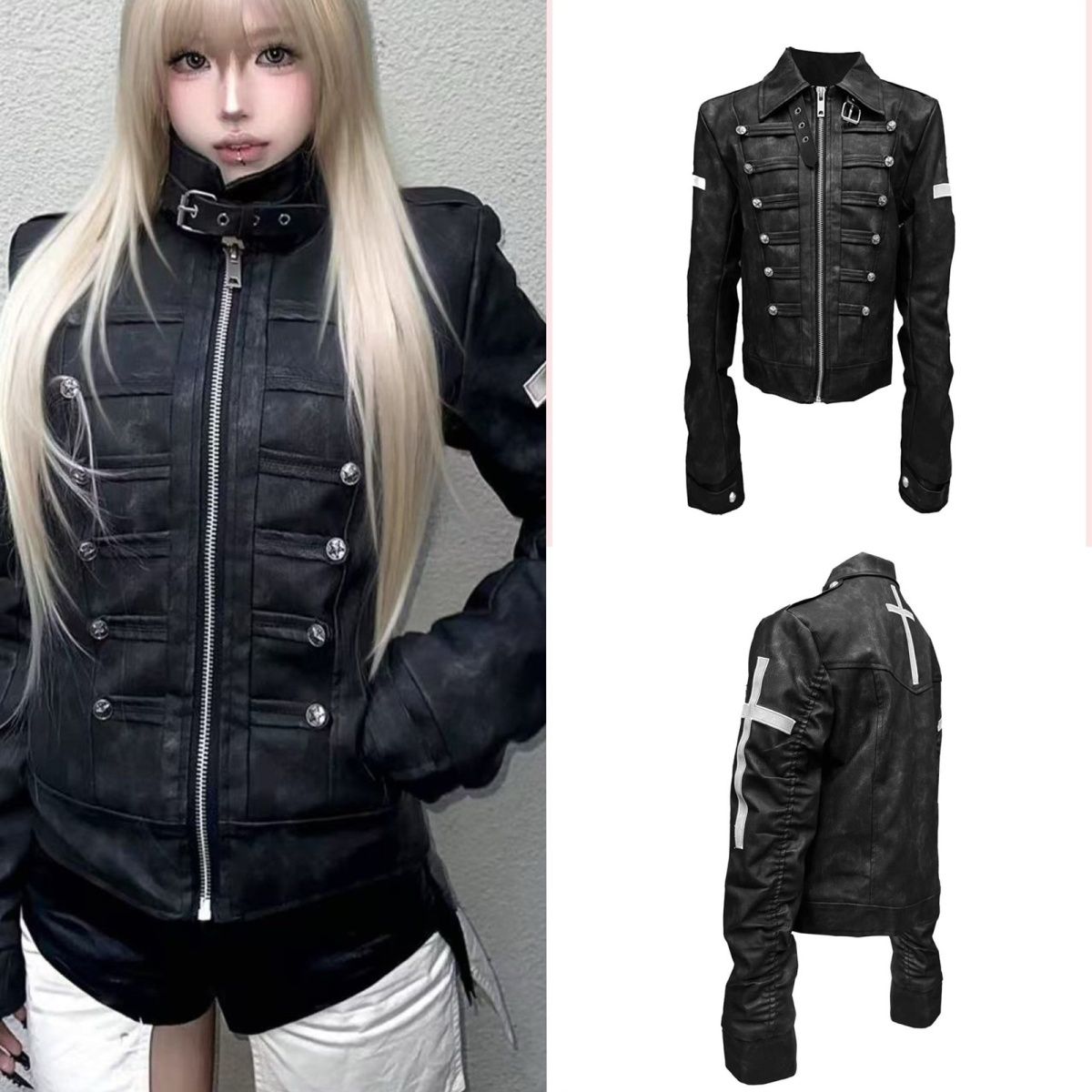 Y2k Grunge Punk Damen Schwarze – Vintage Zip Hoodie Bewertung und Preis
