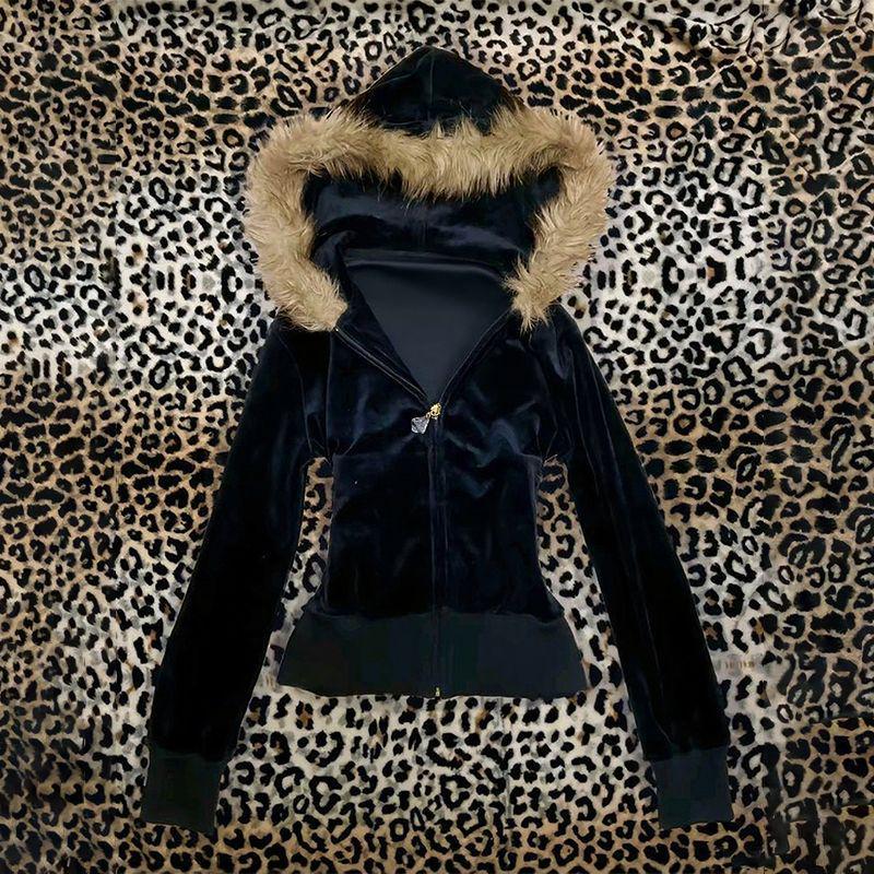 Hoodie-Mantel Damen Punk Kapuz – Vintage Zip Hoodie Bewertung und Preis