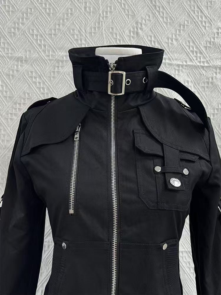 Y2K Gothic Schwarzer Slim-Fit  – Vintage Zip Hoodie Bewertung und Preis
