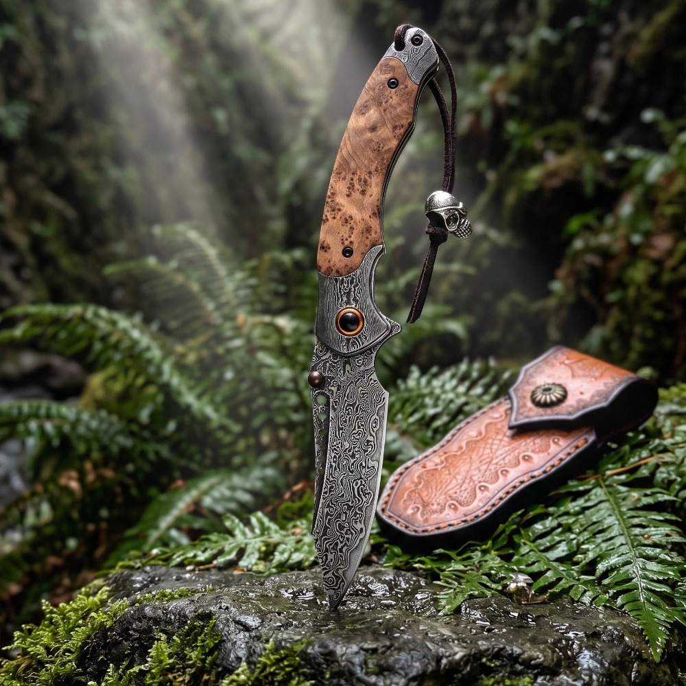 Hochharte Damastmuster-Klappme – Vintage Collectible Pocket Knives Bewertung und Preis